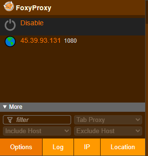 FoxyProxy Aktifleştirme