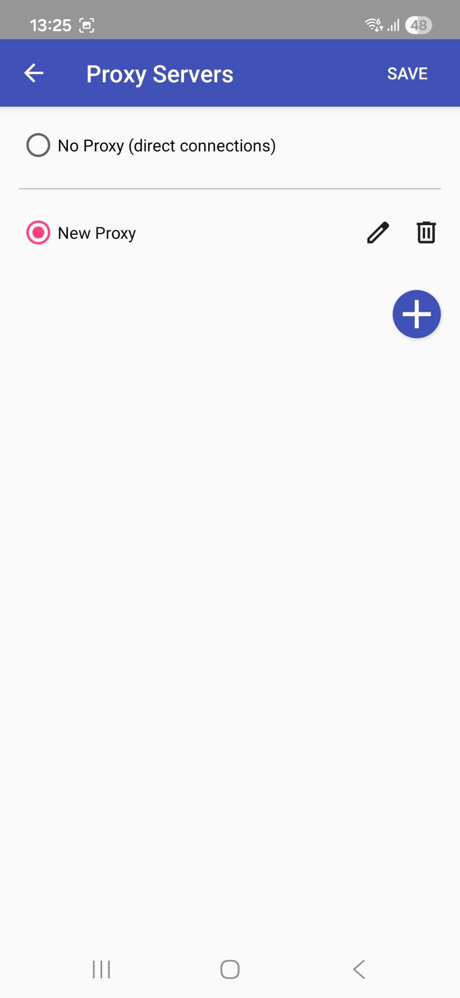 Proxifier Android Yeni Profil Ekleme