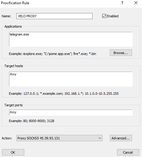 Proxifier Uygulama Seçimi - Applications Browse